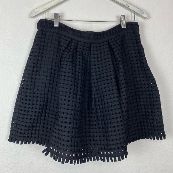 YOANA BARASHI Black Overlay Skirt Size Medium - Picture 1 of 9